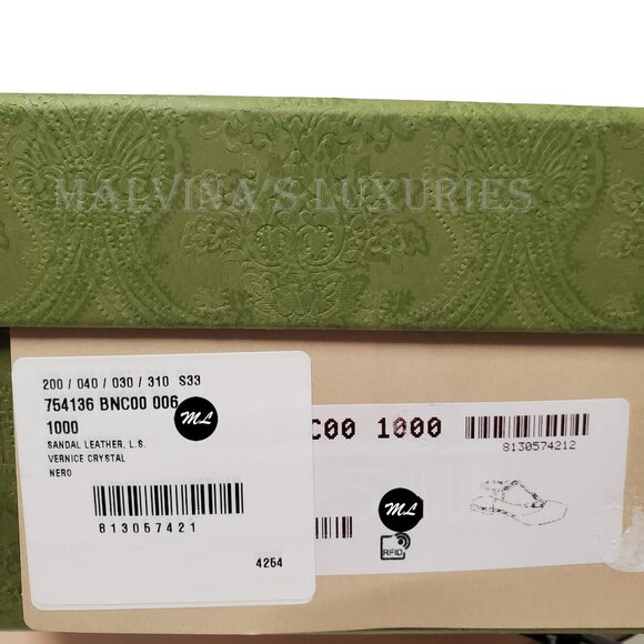 GUCCI SHOES T-STRAP BLACK LEATHER BALLET FLATS w DOUBLE G LOGO sz 39 9 - Picture 16 of 16